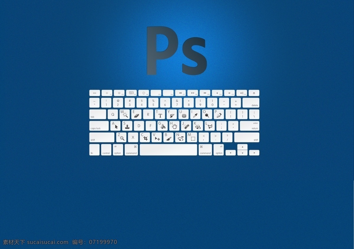 ps快捷键 photoshop photo shop 快捷键 键盘 苹果 苹果键盘 按钮 蓝色 黑色 源文件 图层 菜单 分层