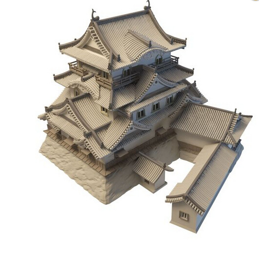 古建筑 3d 模型 3d模型 建筑模型 楼房设计 室外设计 寺院 3d模型素材