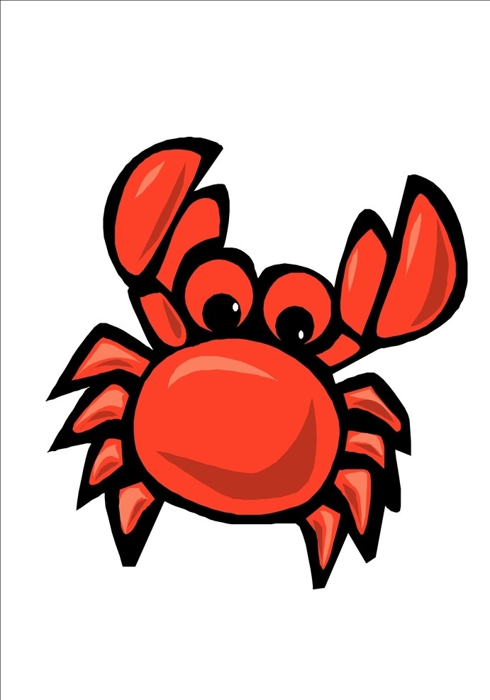 螃蟹 大螃蟹 蒸螃蟹 大闸蟹 卡通螃蟹 黄色螃蟹 大红螃蟹 虾蟹 生物世界 鱼类