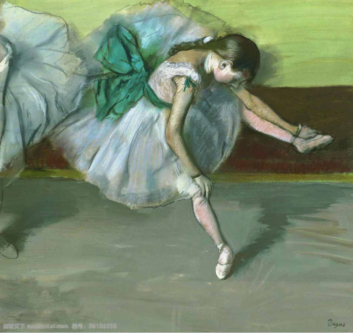 degas 印象派 油画 装饰画 法国 画家 埃德加 dancer resting edgar 德加 人物 家居装饰素材