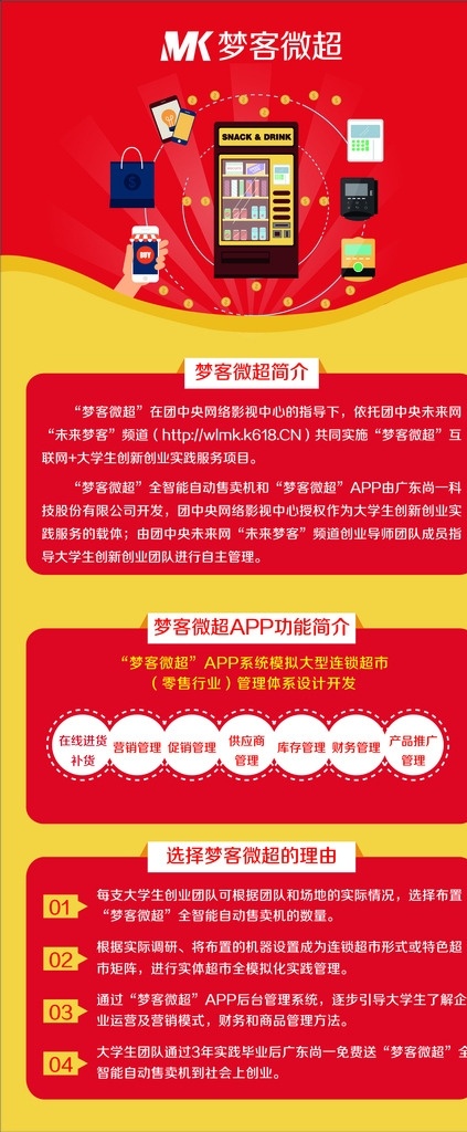 app 宣传展架 无人超市 功能简介 创业 平台 展板模板