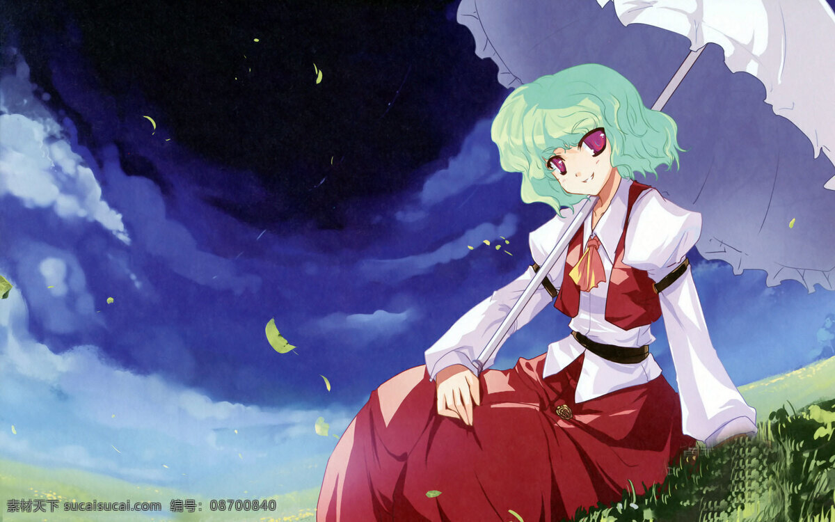 伞 下 东方 少女 动漫 游戏 project 卡通 可爱