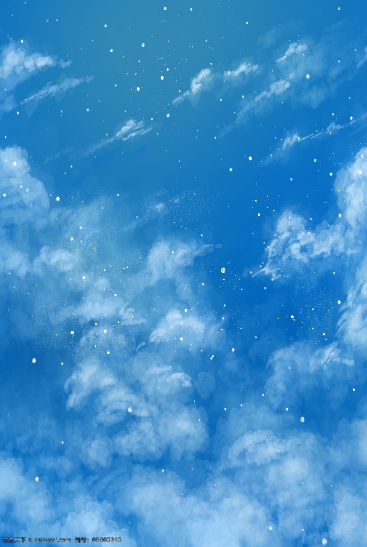 手绘 简约 蓝天 白云 海报 背景 天空 云层