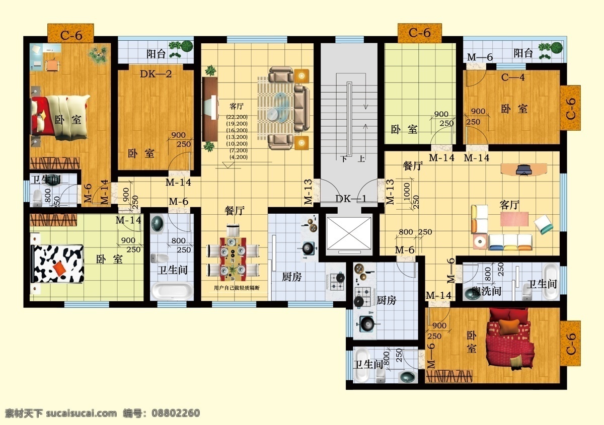 户型 图 分层 餐厅 户型图 沙发 室内 卧室 源文件 模板下载 psd源文件 餐饮素材