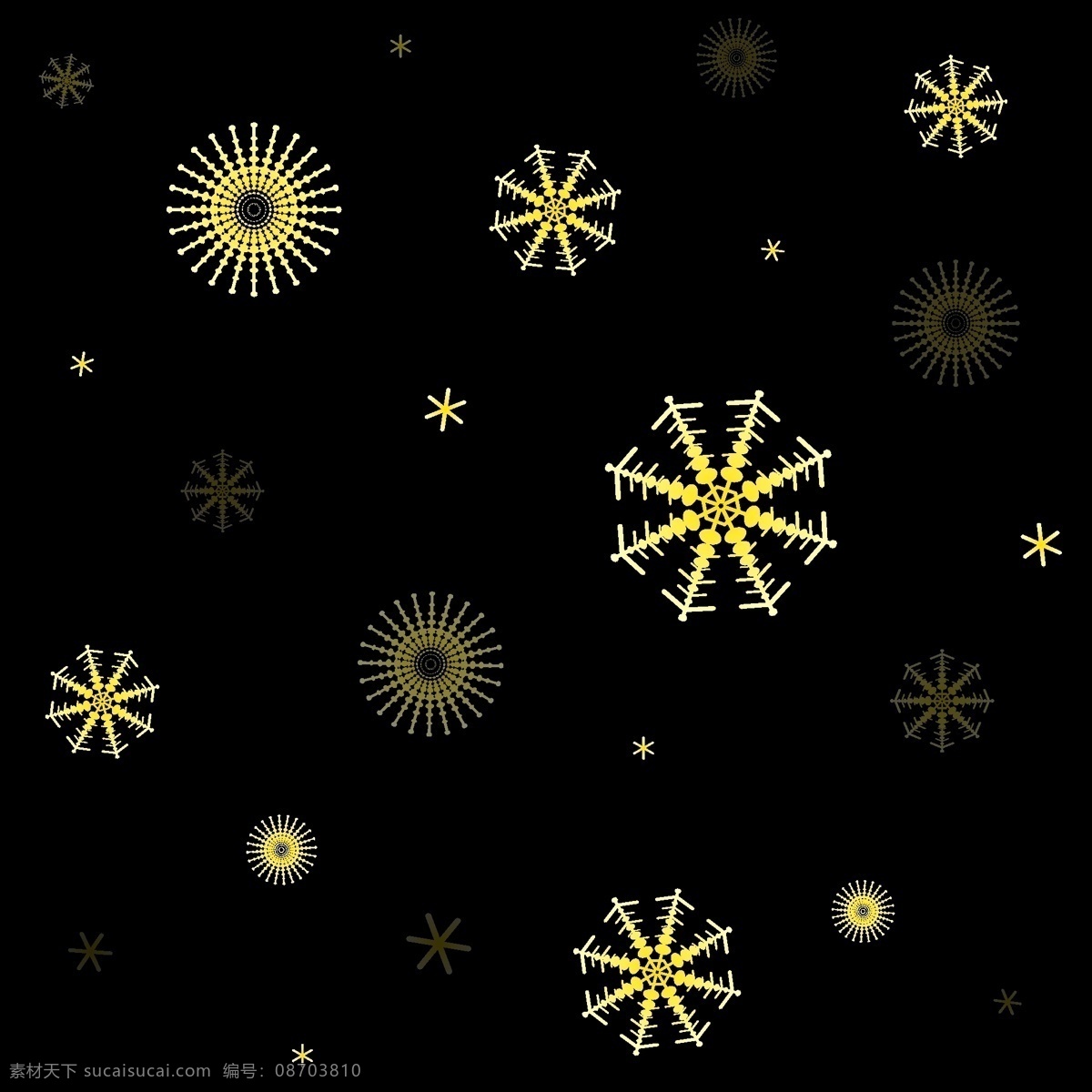 矢量 圣诞 金色 漂浮 雪花 元素 矢量圣诞 圣诞雪花 雪花漂浮 雪花元素 金色雪花