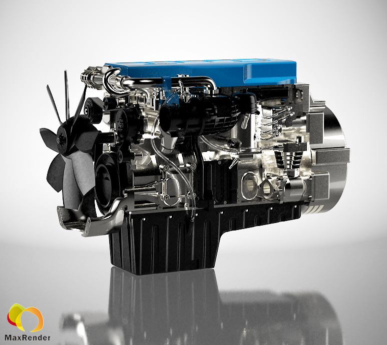 底特律 dd farengine 柴油 发动机 3d模型素材 其他3d模型