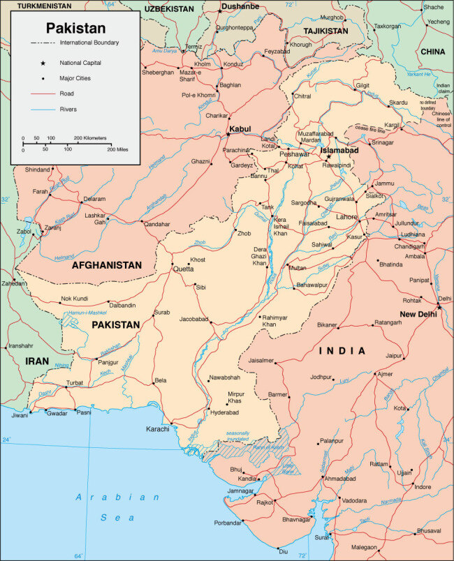 巴基斯坦 地图 矢量地图 矢量素材 世界地理 国家地理知识 矢量 矢量图 其他矢量图