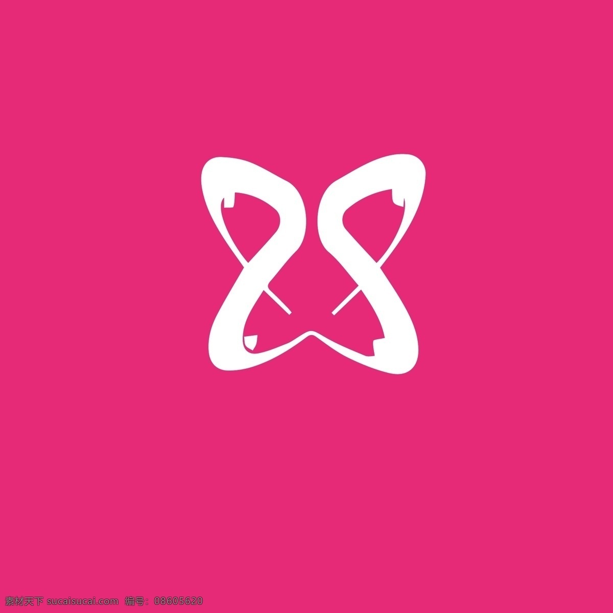 蝴蝶 logo 简约 抽象 标志图标 其他图标
