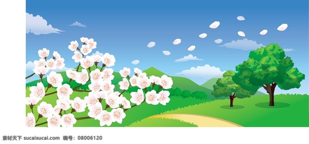 背景 矢量图 自然风景 自然景观 矢量 背景风景 其他矢量图