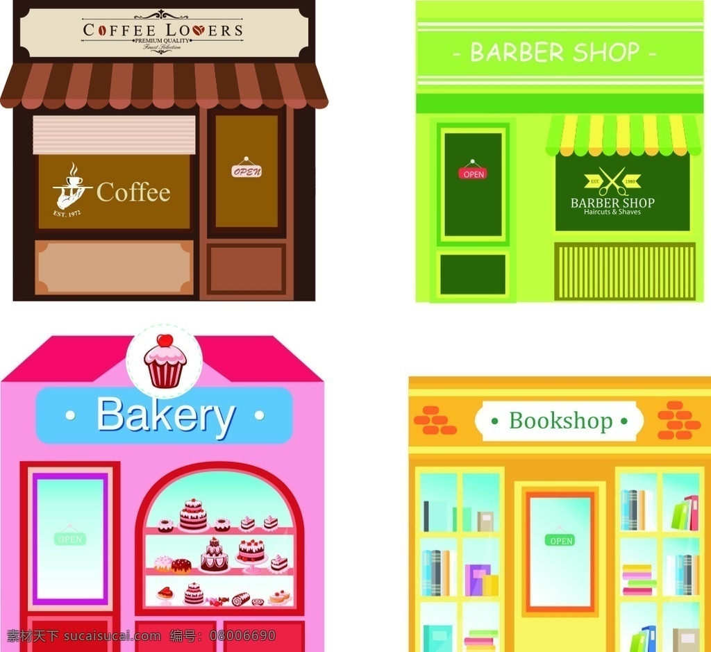 店铺设计图 卡通 商店 卡通商店 卡通店铺 卡通设计