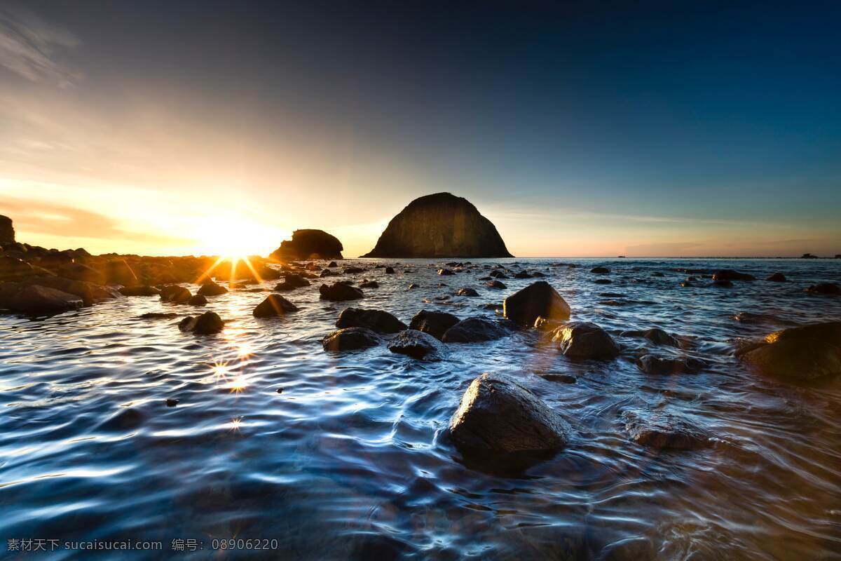 大海 海洋 浪花 沙滩 风景 船 自然景观 山水风景