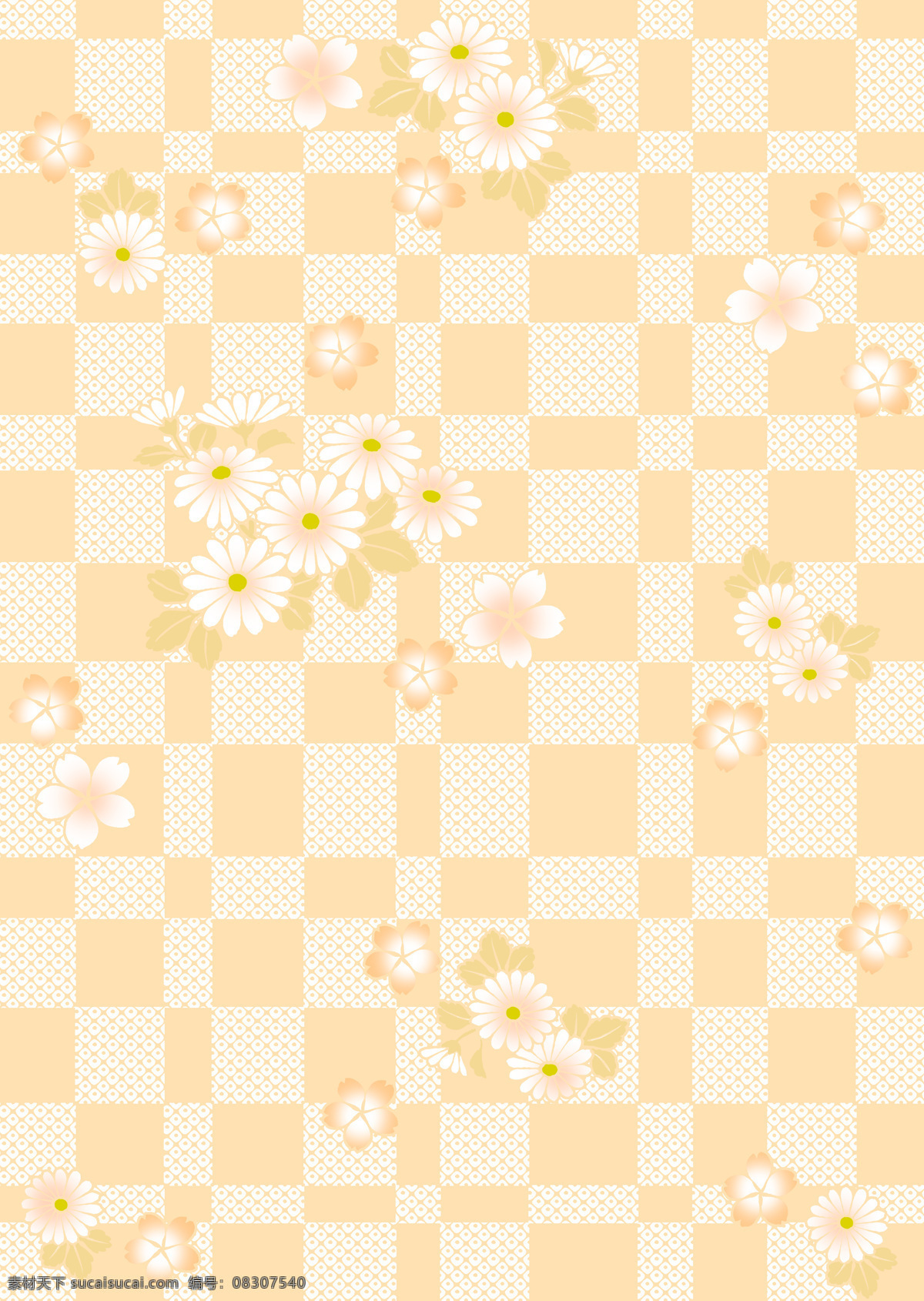 橙色 棋盘 格 枝叶 点缀 背景 图 版面设计背景 版式 模板设计 设计素材 棋盘格 背景图片