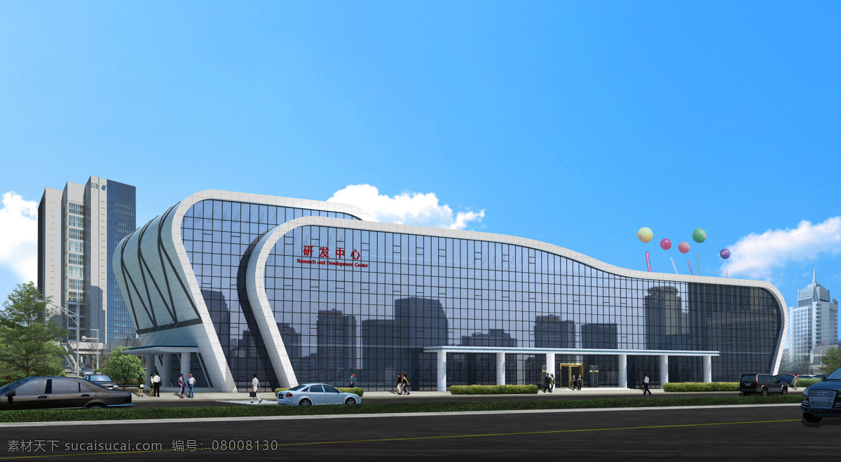 商业 研发 基地 效果图 3d 办公楼 3d设计 3d作品