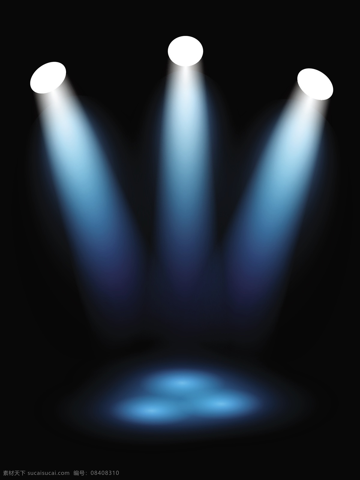 蓝色灯光效果 灯光 灯光效果 彩色灯光 灯光素材 舞台灯光 得到素材 底纹边框 矢量素材 黑色