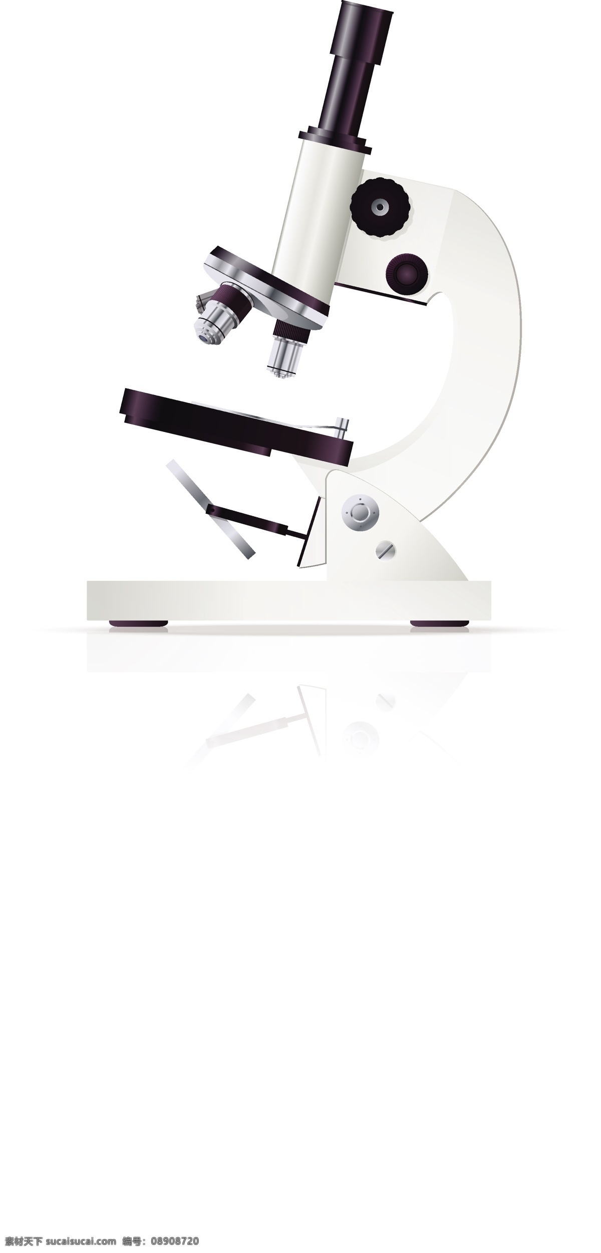 显微镜插画 光学仪器 电子显微镜 观察镜 科学仪器 卡通显微镜 仪器插图 科学研究 现代科技 矢量素材