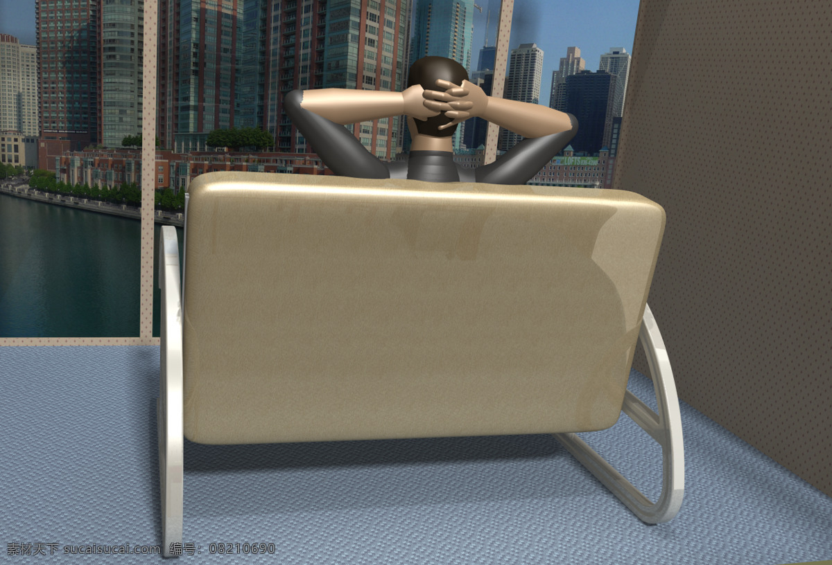 小型 办公室 椅子 办公家具 座位 3d模型素材 家具模型