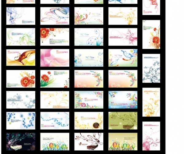 时尚 花纹 花朵 卡片 背景 矢量 动感 精美花朵 卡片背景 模板 设计稿 时尚花纹 矢量素材 素材元素 晕染 唯美效果 源文件 矢量图