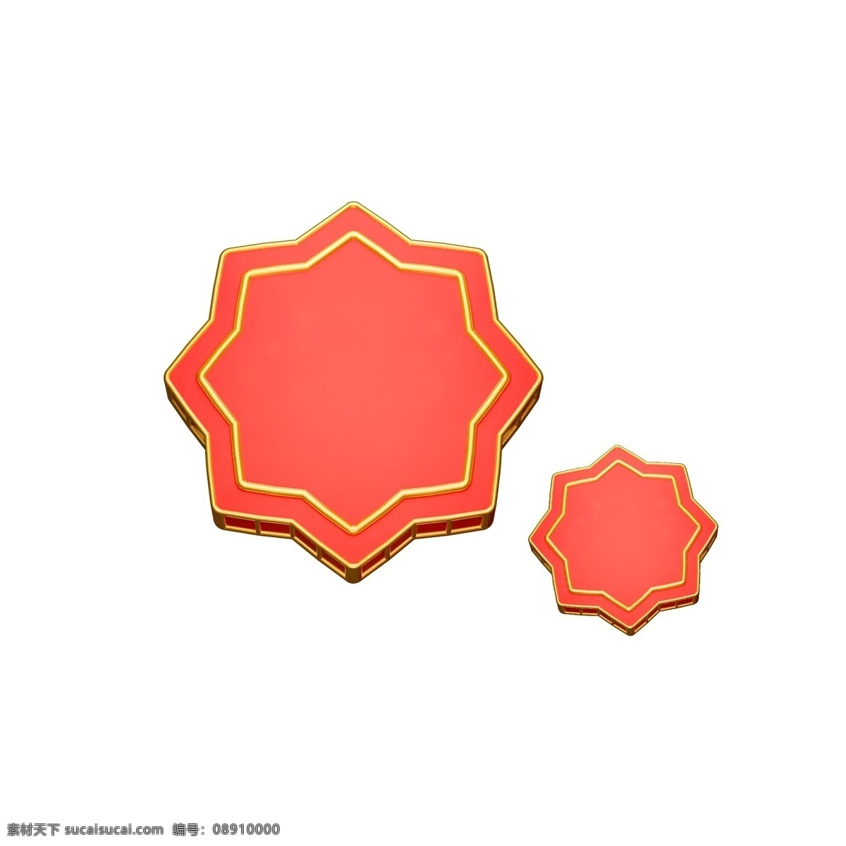 c4d 中国 风 红色 创意 边框 中国风 喜庆边框 创意边框 c4d立体 红色立体装饰 金色 立体 装饰 不规则 图形 红色框 金边