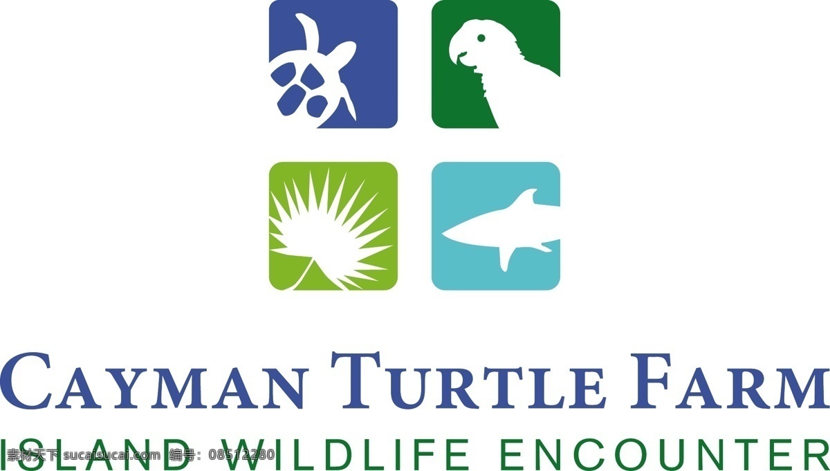 开曼海龟农场 矢量标志下载 免费矢量标识 商标 品牌标识 标识 矢量 免费 品牌 公司 白色