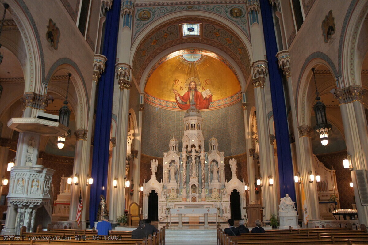 西方教堂 安大略教堂 新泽西 蓝天 白云 人文景观 旅游摄影