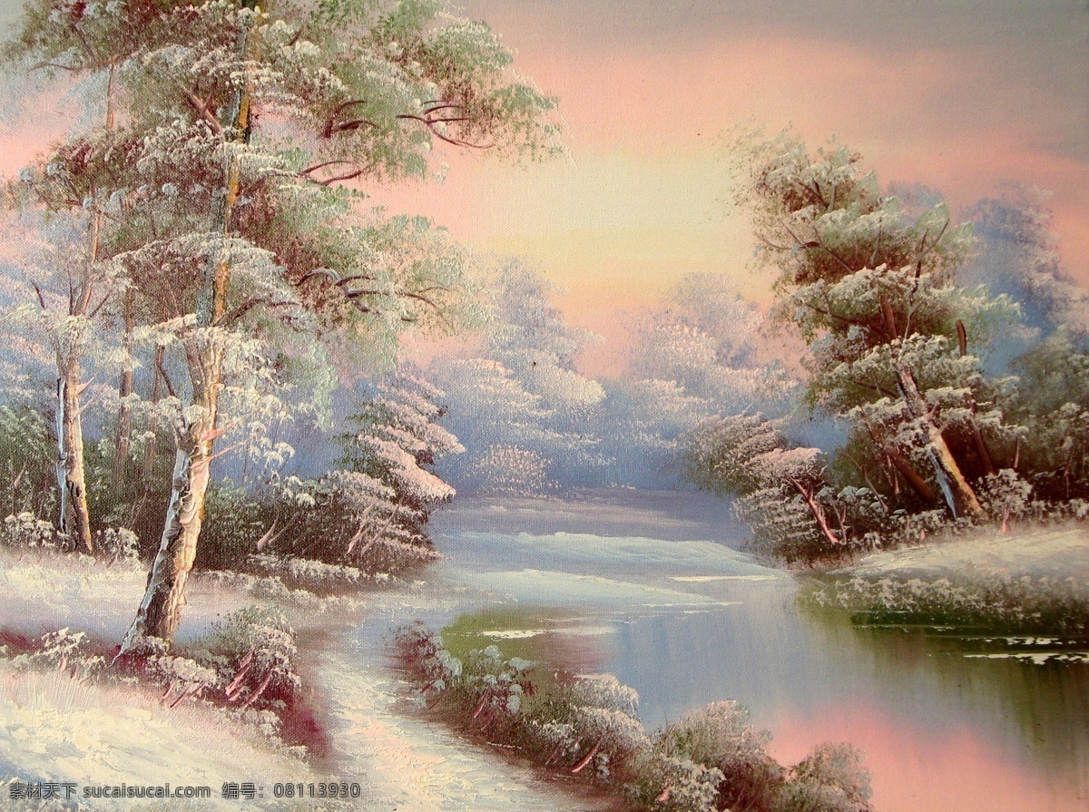 风景 建筑 田园 植物 水景 印象 画派 写实主义 油画 装饰画 椋庢櫙娌圭敾