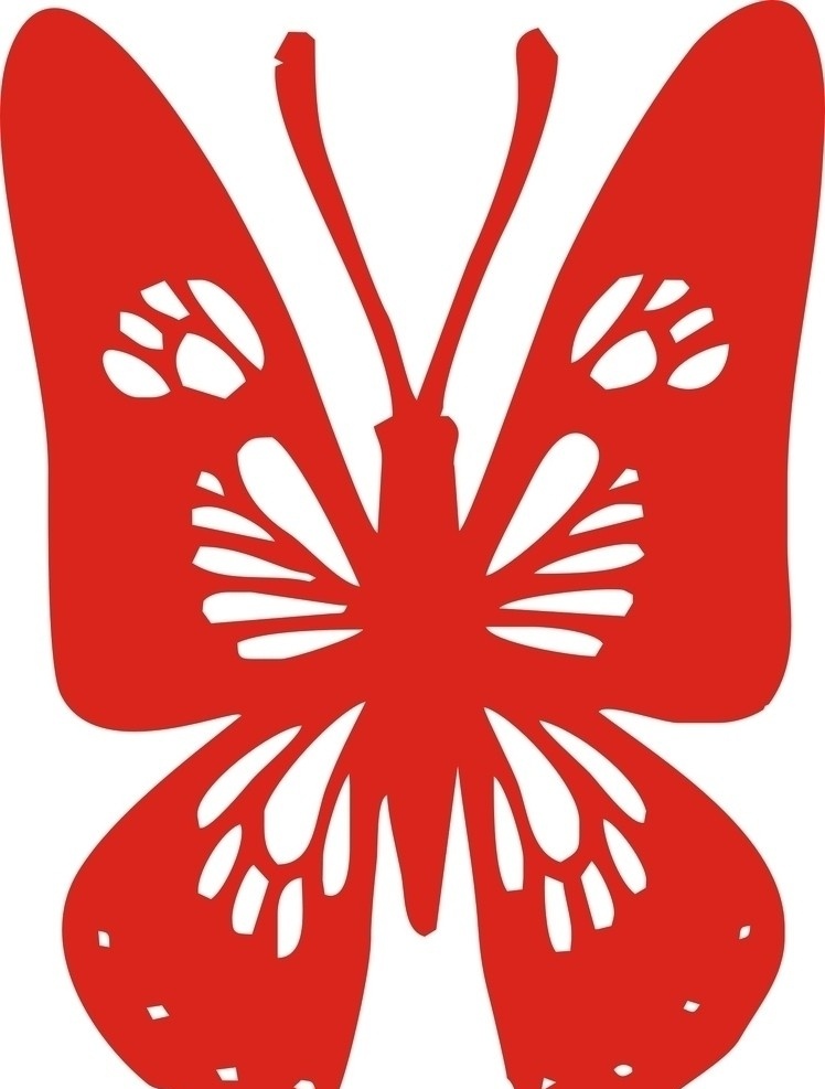 蝴蝶 矢量图 剪纸 传统文化 乡土艺术 文化艺术 矢量