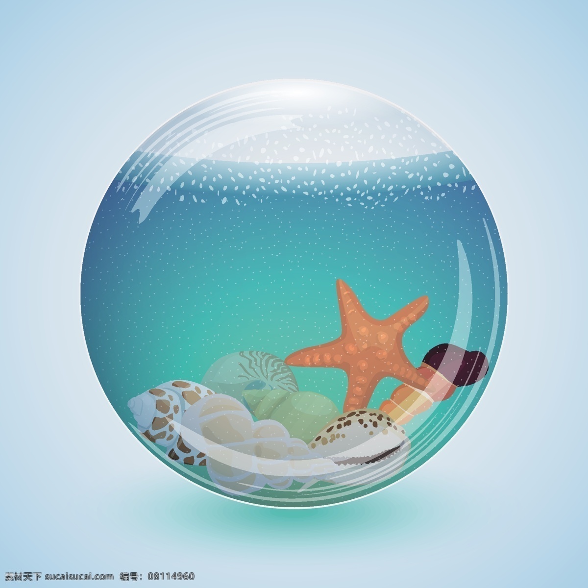 彩色 水晶球 按钮 图标 矢量 海星 海洋 水晶按钮 玻璃按钮 玻璃质感图标 水晶质感图标 3d按钮 立体图标 按钮图标 标志图标 矢量素材 青色 天蓝色