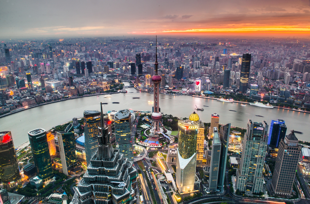 上海 黄浦江 浦东 黄昏 东方明珠 夜景 旅游摄影 国内旅游