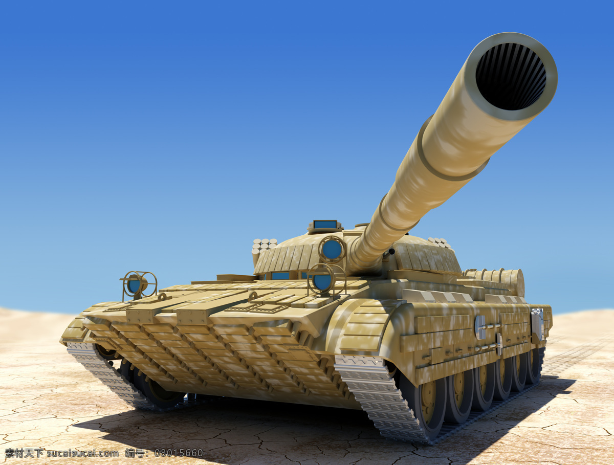 荒漠 上 坦克 蓝天 坦克车 装甲车 军事武装 军事装备 现代武器装备 军事武器 现代科技