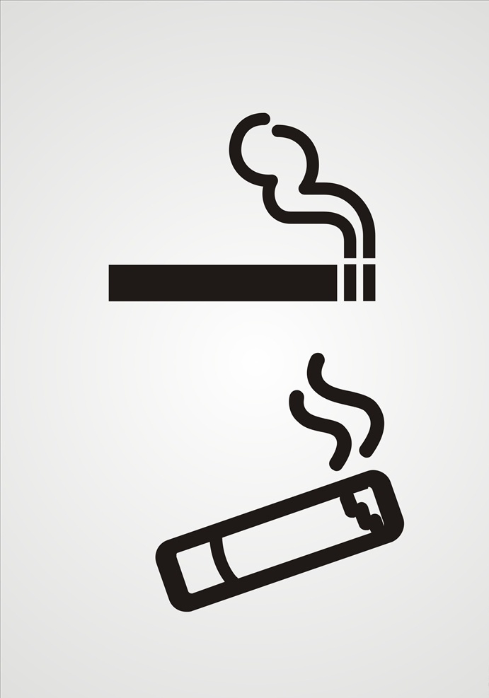 香烟图片 矢量香烟 禁止吸烟 香烟 烟草 烟灰 禁烟广告 油画香烟 卡通设计