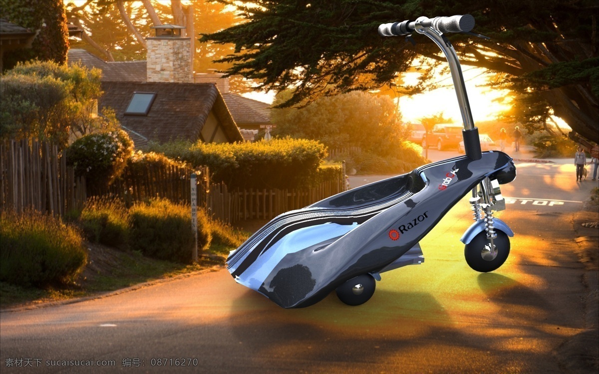 滑板车 f razorscooter 3d模型素材 其他3d模型