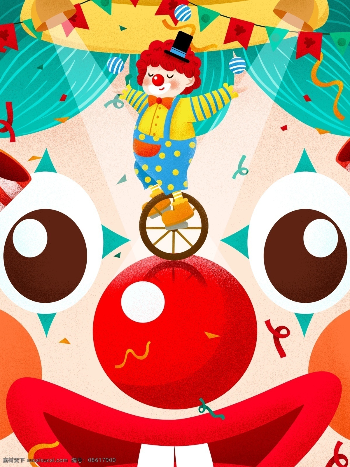 月 日 愚人节 小丑 愚 同乐 插画 愚人节快乐 愚你同乐 4月1日 愚人节插画 愚人节海报 愚人节背景 愚人节派对 小丑插画 卡通小丑 4.1愚人节 彩旗 三角彩旗 彩带