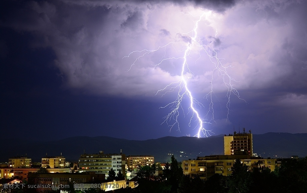 雷电 乌云 黑暗 城市 光 天空 夜景 自然现象 恐怖 自然景观 自然风景