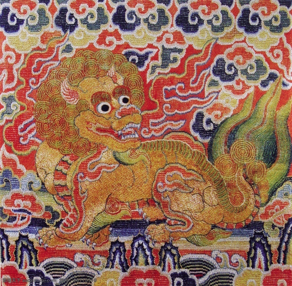 绣花免费下载 分层 源文件 古画 花朵 民间艺术 绣花 绣龙 艺术 中国 传统 元素 整合 中华刺绣 文化艺术