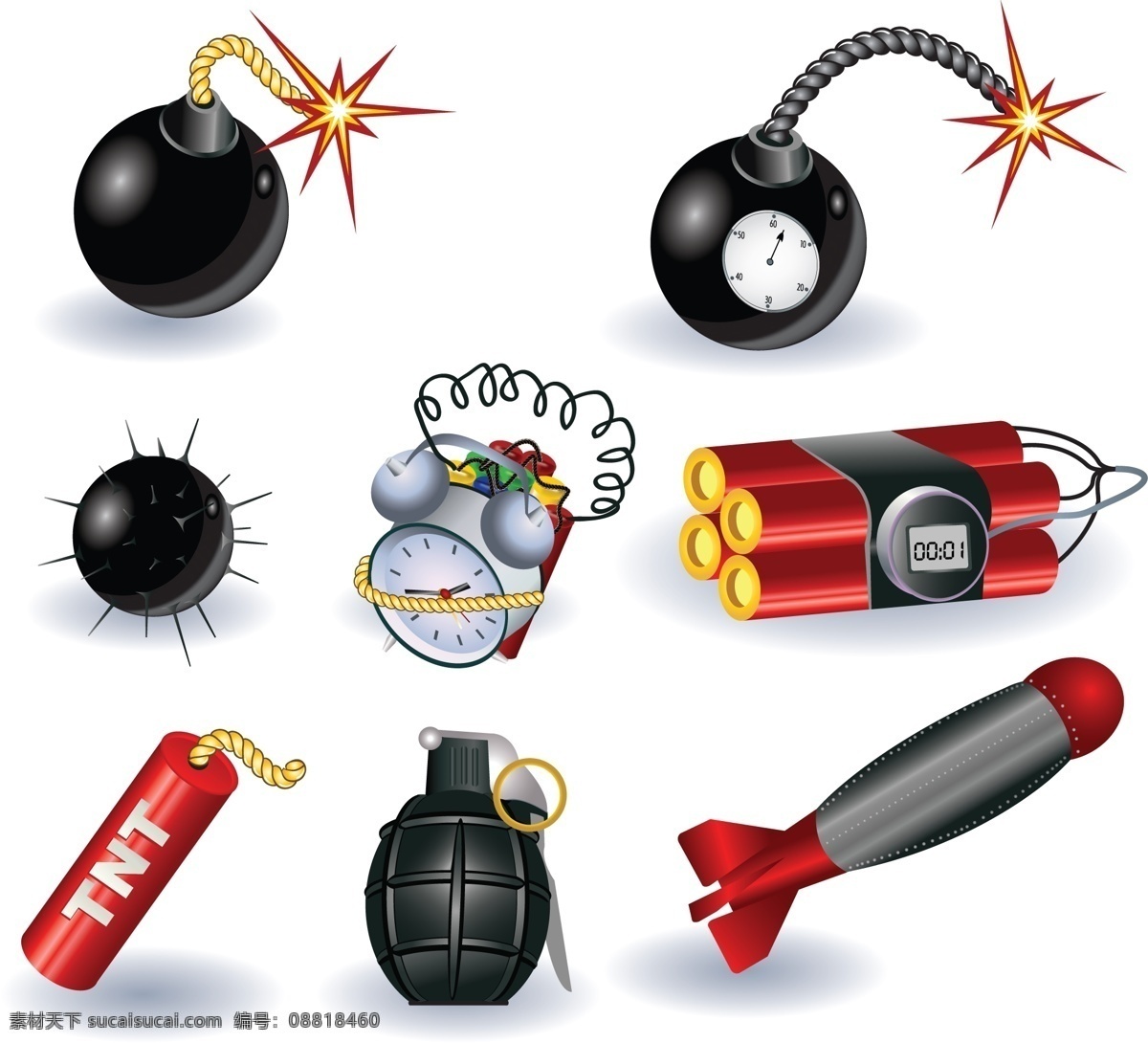 炸弹 装置 单位 计划 可爱 技术向量 向量炸弹武器 装备 矢量图 其他矢量图