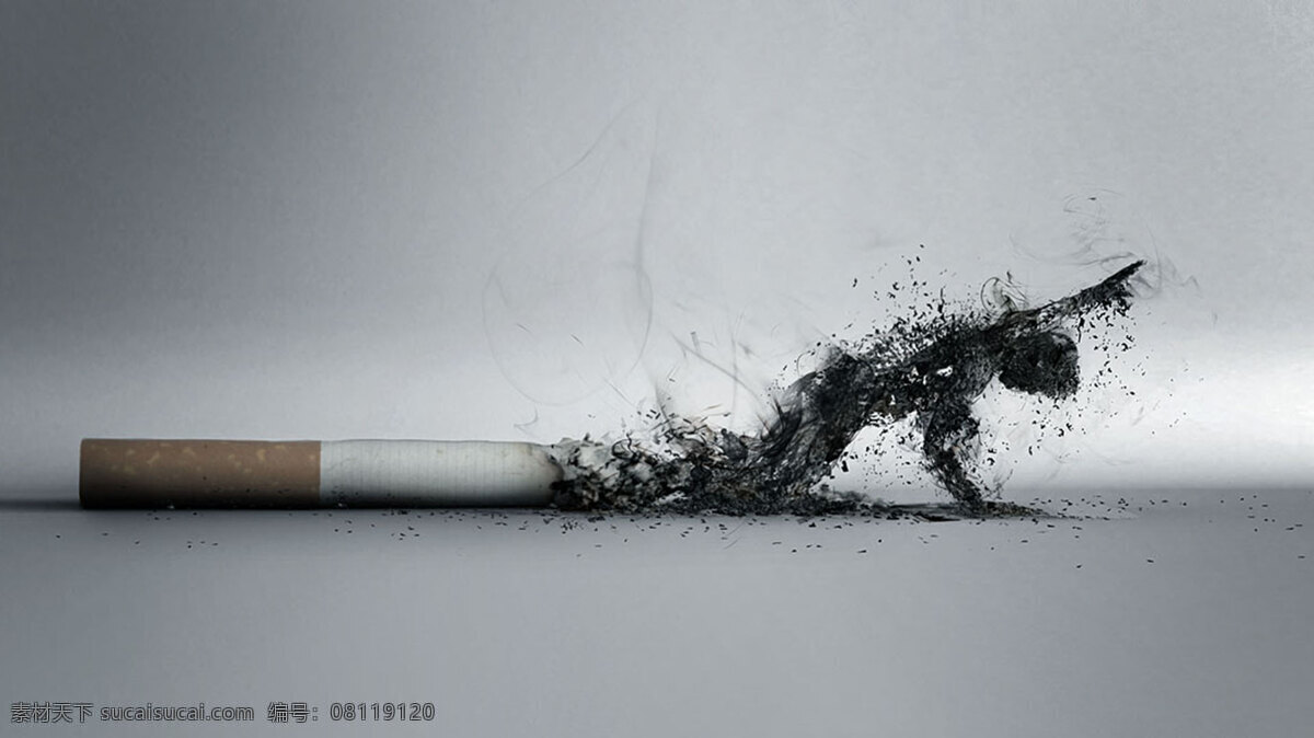 香烟创意图 抽烟 吸烟 吸烟有害健康 禁烟 恐惧 恐怖 健康 呼吁 拟人 香烟 广告 创意设计 烟雾 灰烬 烟灰