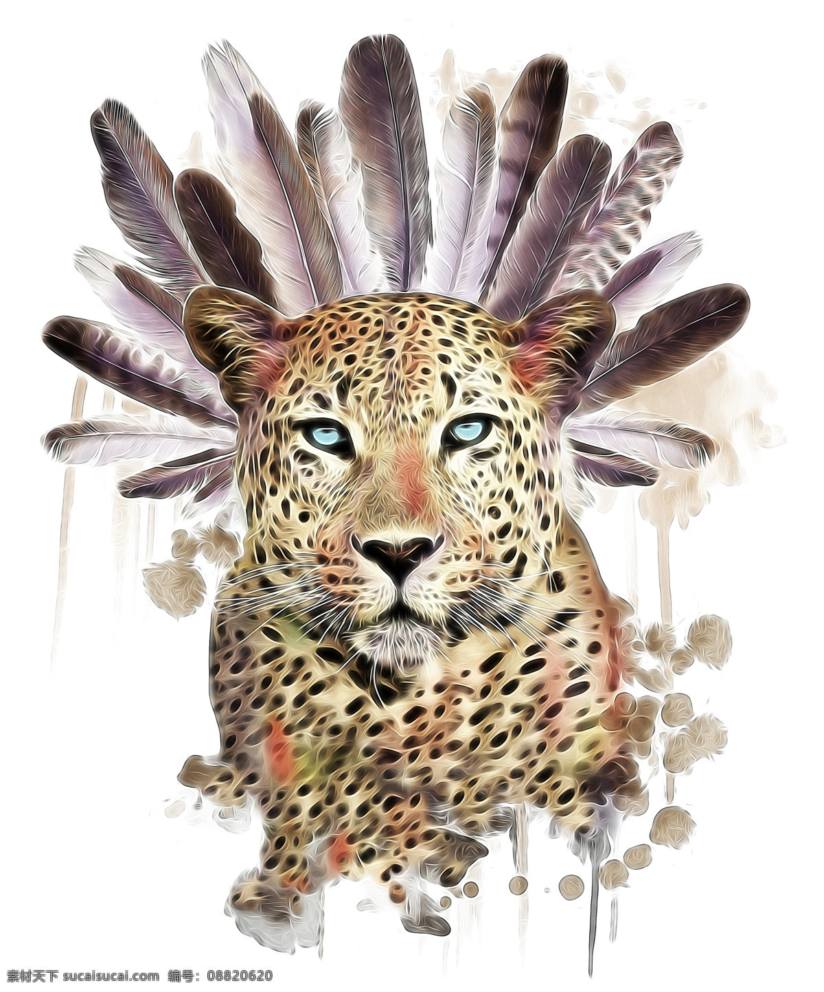 创意手绘豹子 动物 野生 创意 手绘 豹子 生物世界 野生动物
