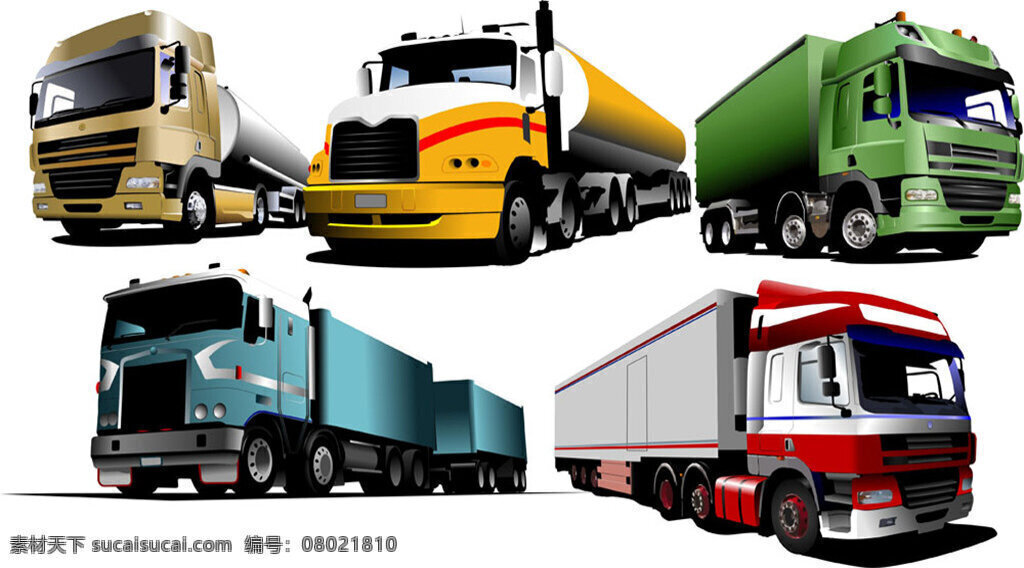 矢量 卡车 设计素材 汽车 货车 运输 交通 动车