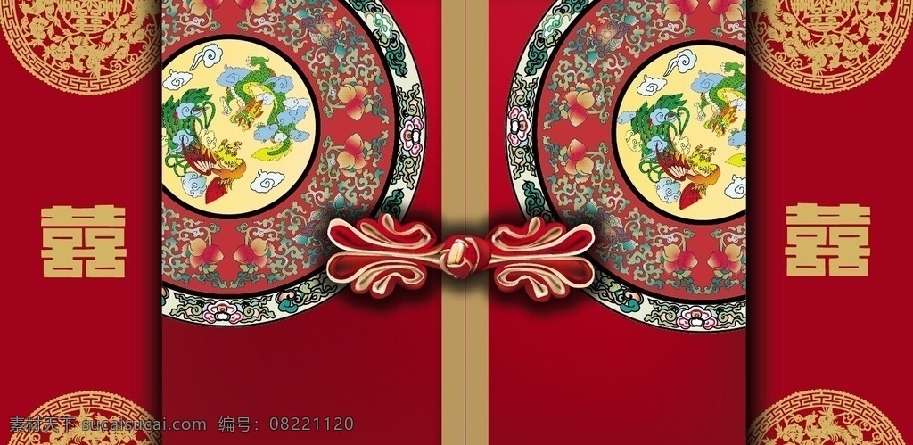中国结 纽扣 个性 婚礼 背景 红色 吉祥 中国风