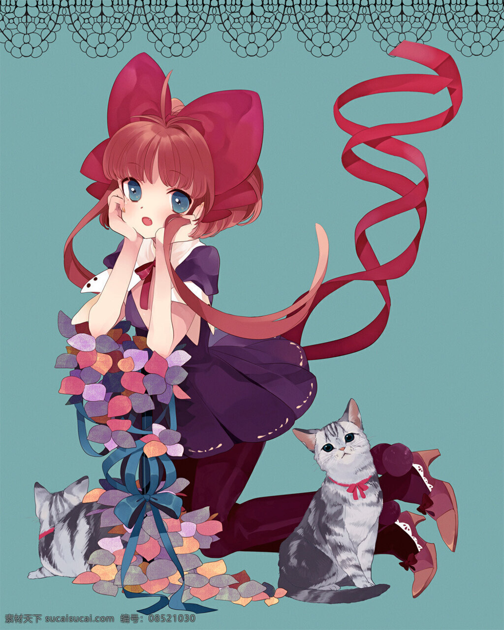 插画 动画 动漫 动漫动画 动漫人物 美女 平面 少女 少女与猫 pixiv 同人 装饰画 雅致画风 插画集