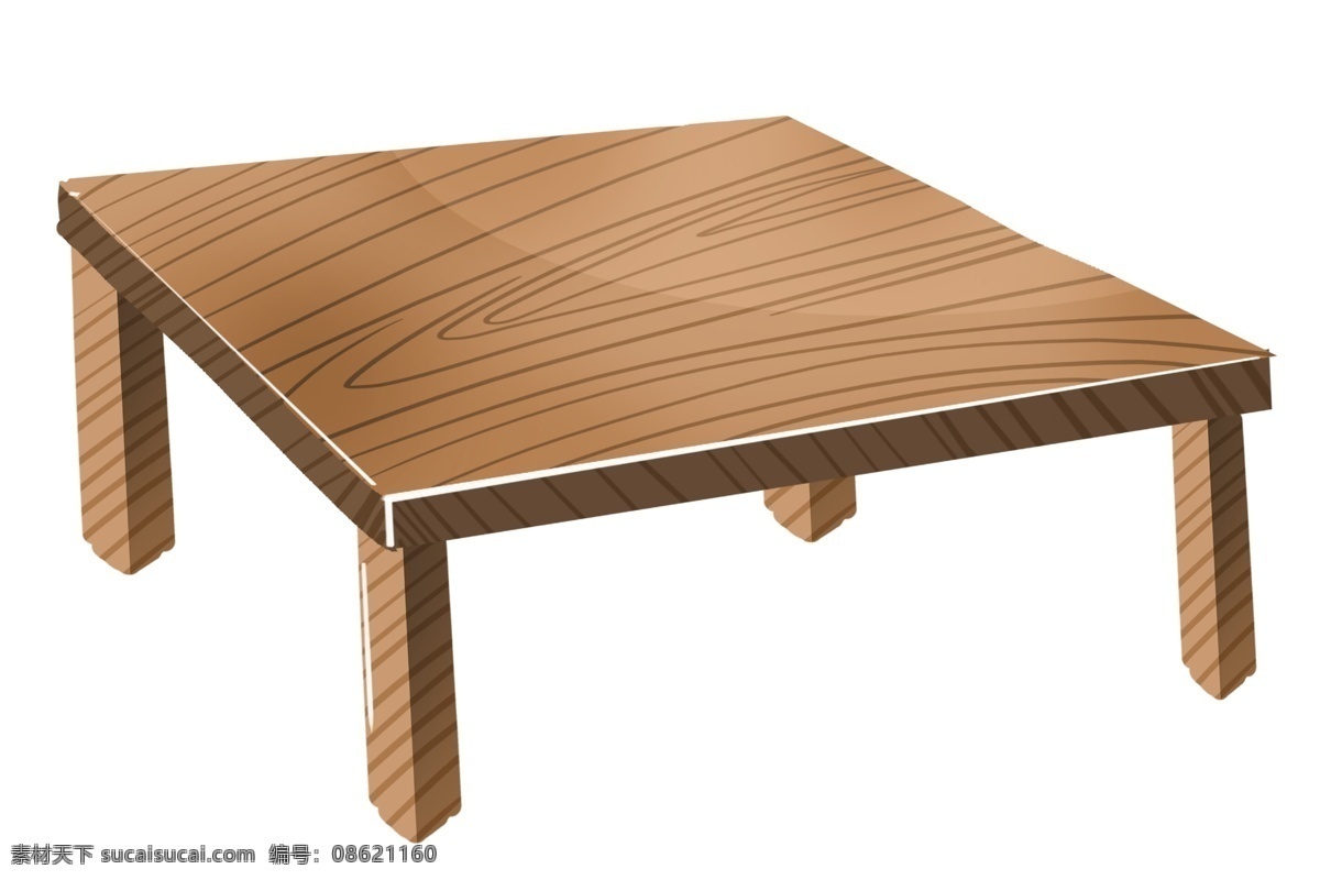 木质 木纹 小 桌子 插画 木质的桌子 木纹的桌子 卡通插画 木质插画 木纹插画 实木产品 实木物品