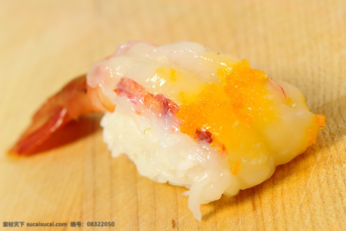 甜虾寿司 寿司 日本 美食 白饭 鱼子 虾仁 甜虾 海鲜 日本美食 餐饮美食