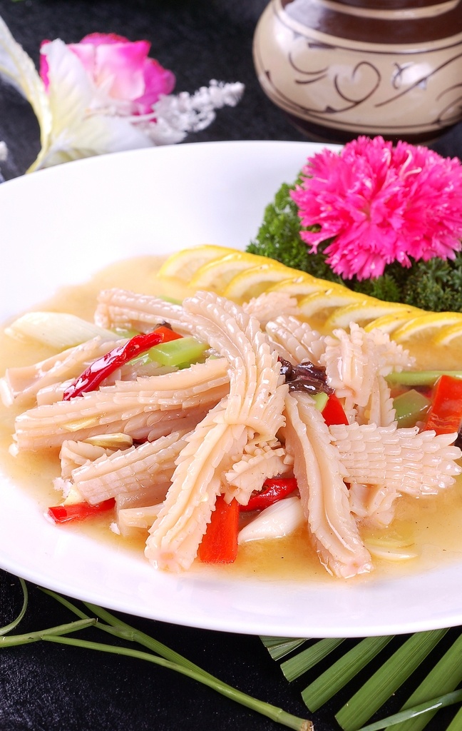 火爆鱿鱼卷 美食 传统美食 餐饮美食 高清菜谱用图
