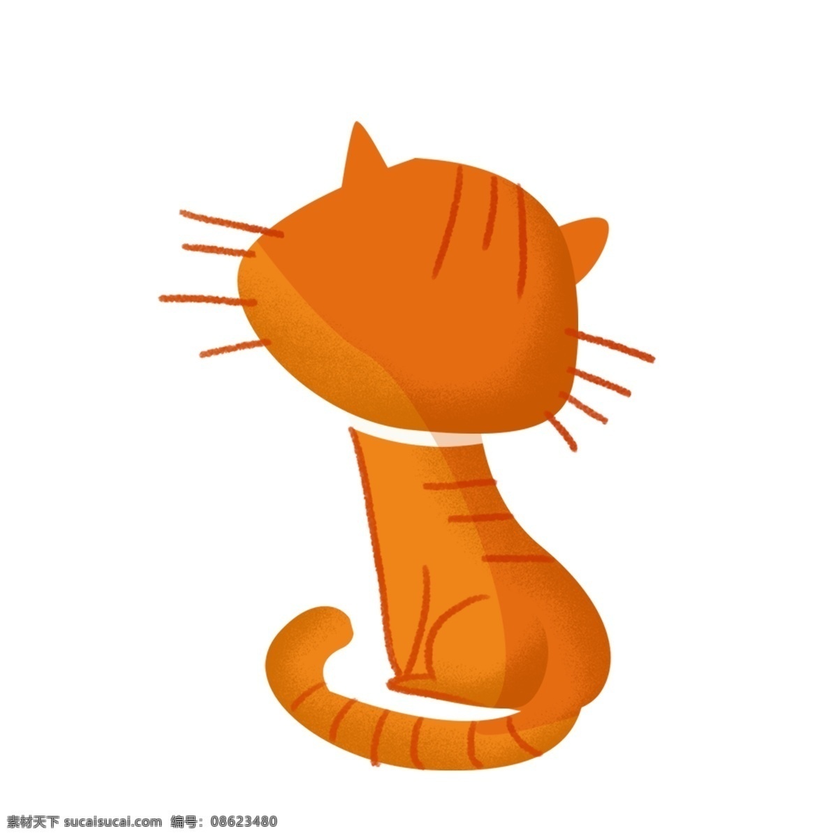 猫咪 背影 卡通 猫咪背影 棕色猫咪 虎纹猫咪 可爱猫咪背影 手绘猫咪背景 宠物猫咪 卡通猫咪背影