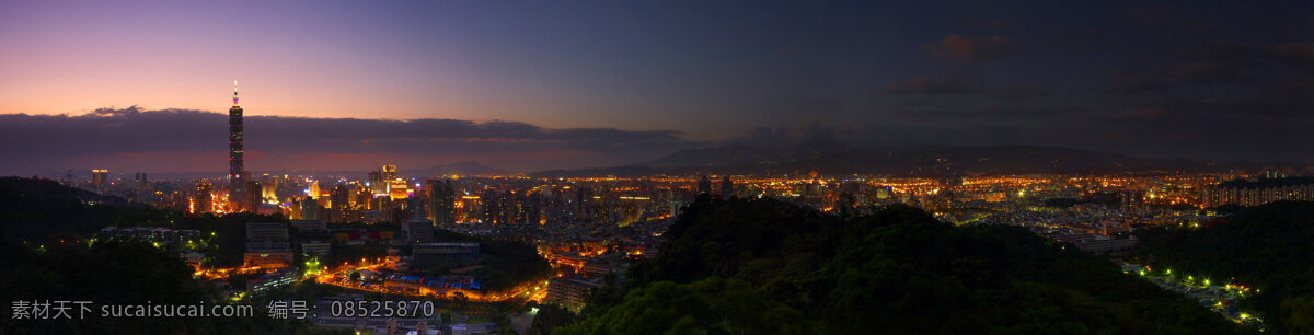 台北101 台北 地标 台湾 夜景 全景 101大厦 自然景观 建筑景观