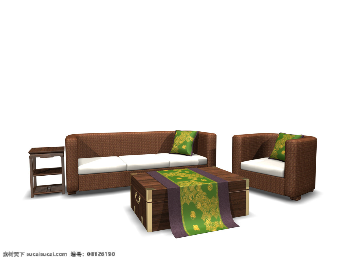 沙发 组合 3d 模型 家具图片 沙发图片 沙发组合模型 效果图 3d模型素材 家具模型