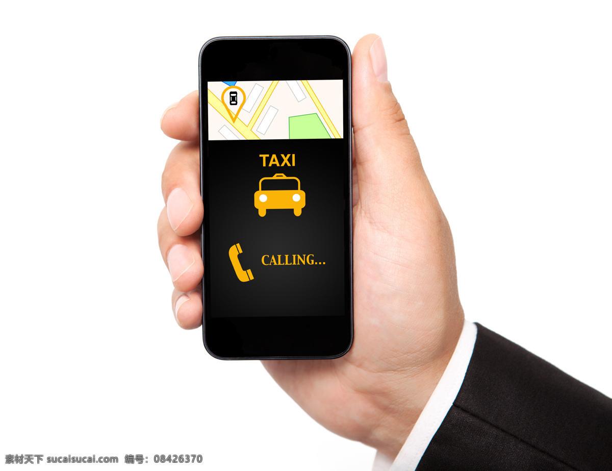 手机 里 的士 图案 出租车 城市交通 交通工具 手机图片 现代科技