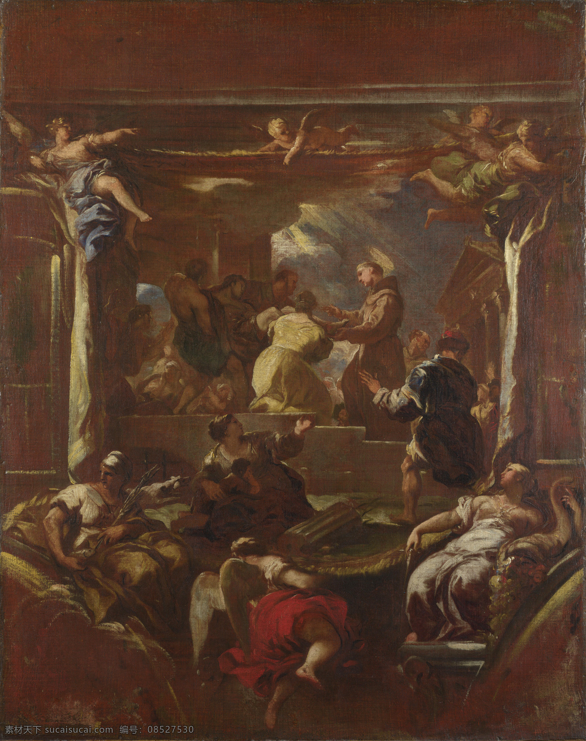 presto 人物 油画 装饰画 man 意大利 画家 卢卡 焦尔 达诺 fa foot the restores padua of anthony saint giordano luca 历史 战争 装饰素材