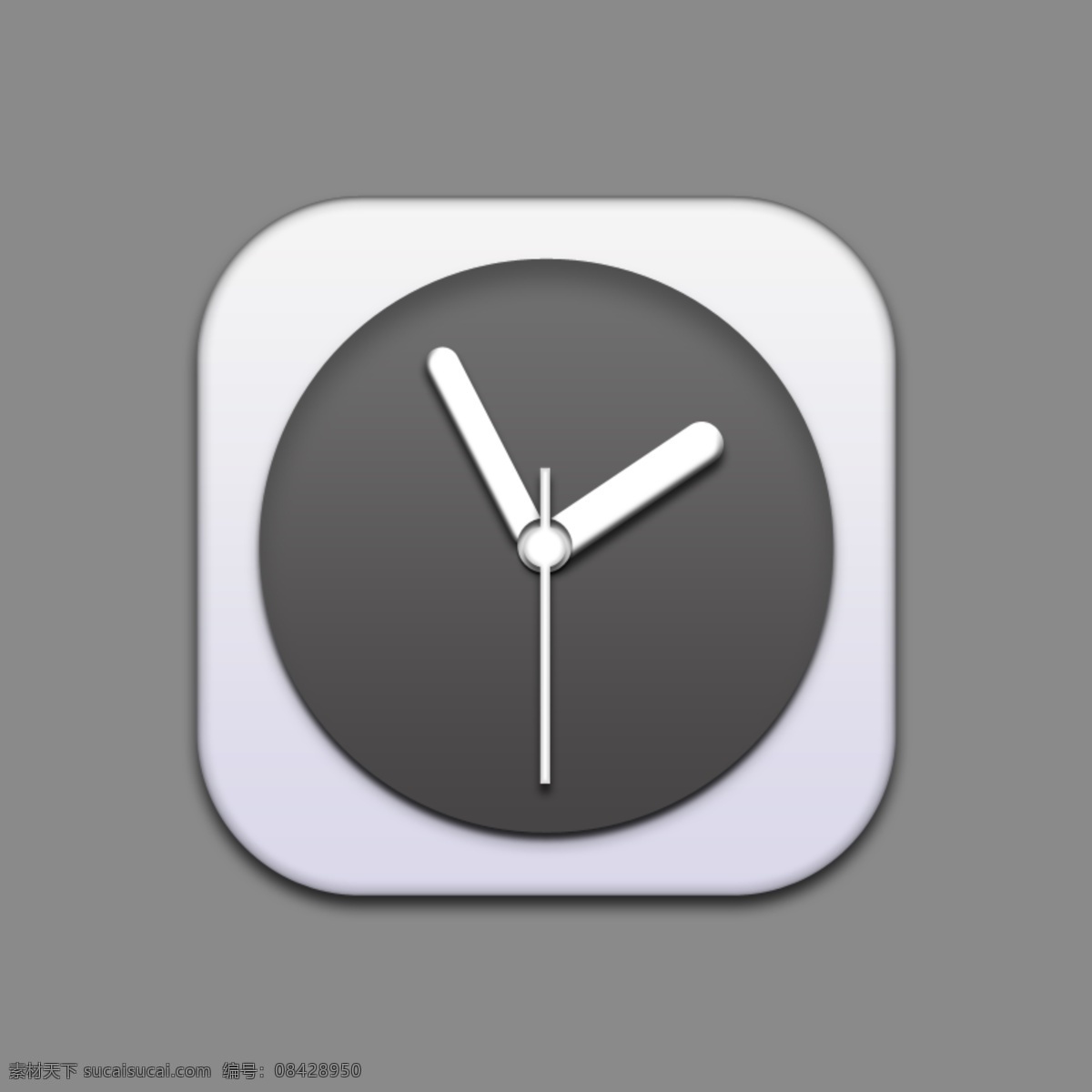 锤子时钟 网页 ui app 图标 灰色