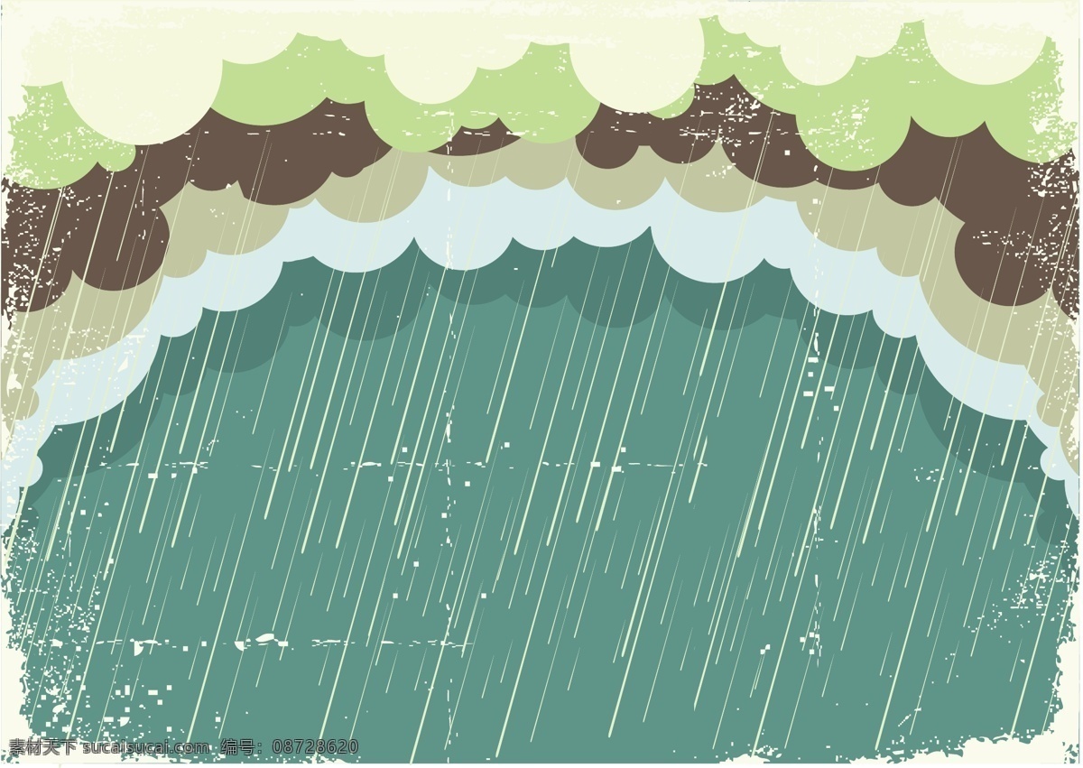 随着 垃圾 背景 矢量 雨 背景矢量 矢量背景 矢量图 花纹花边